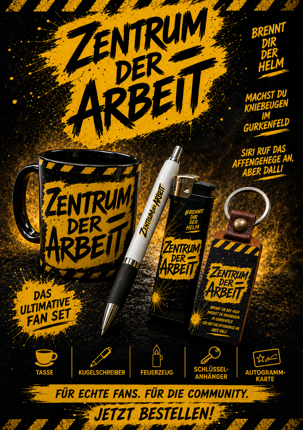 Kevins Zentrum der Arbeit Fan-Set inkl. Tasse