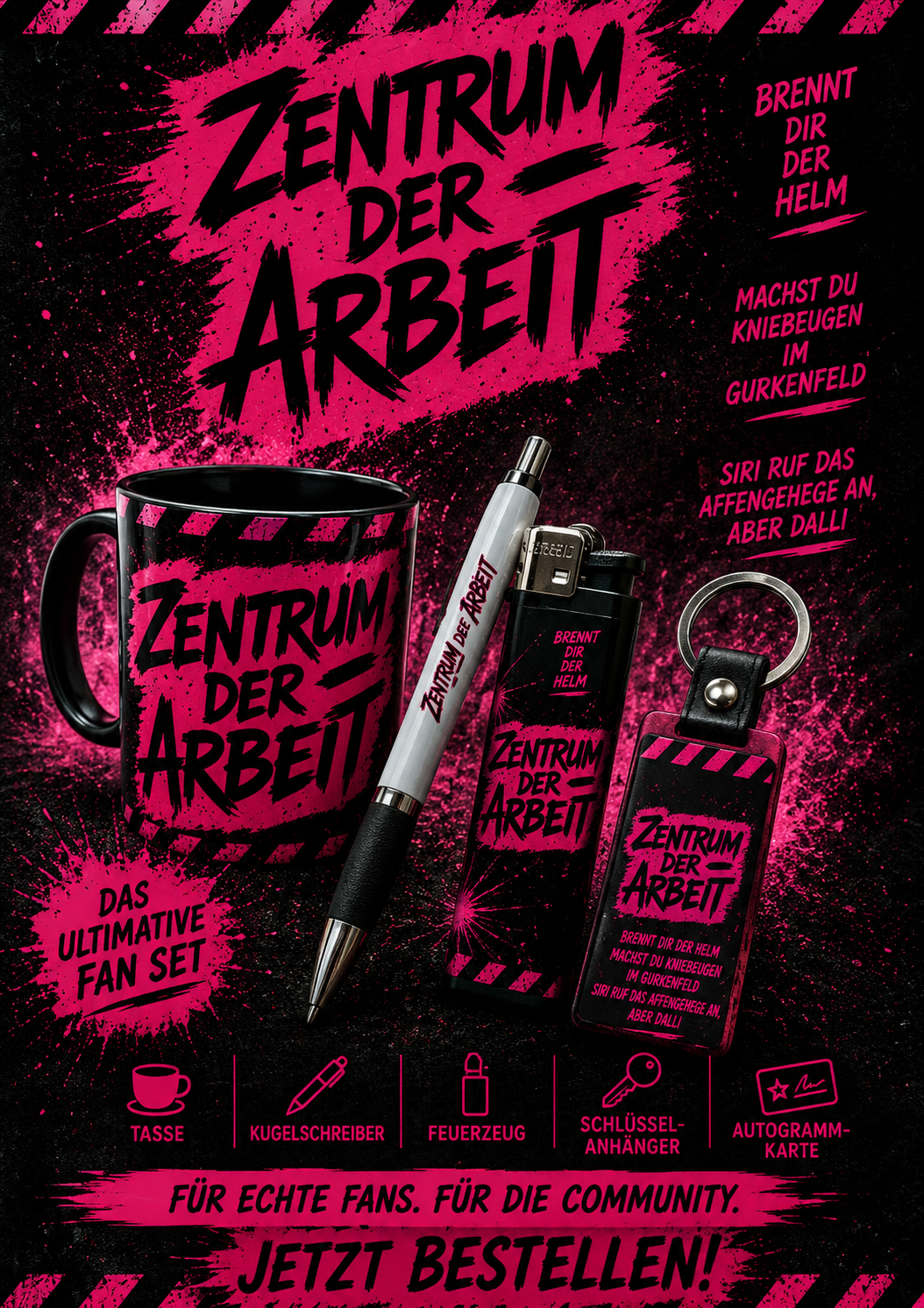 Kevins Zentrum der Arbeit Fan-Set inkl. Tasse