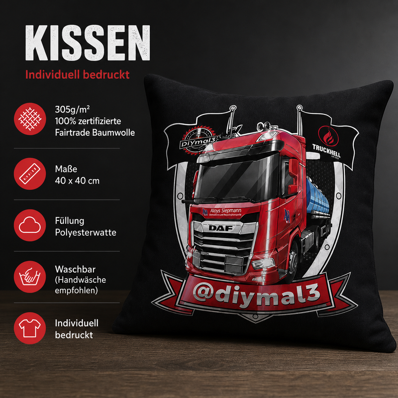 Individuell bedrucktes Kissen (40 x 40 cm)