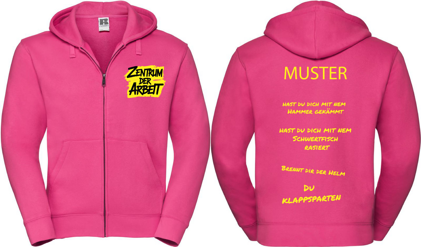 ZDA Sprüche Zipper (Kapuzenjacke) Pink