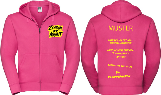 ZDA Sprüche Zipper (Kapuzenjacke) Pink