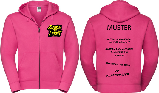ZDA Sprüche Zipper (Kapuzenjacke) Pink
