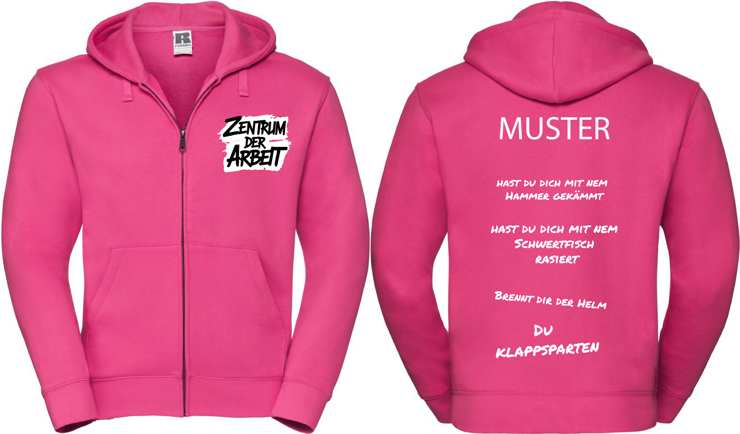ZDA Sprüche Zipper (Kapuzenjacke) Pink
