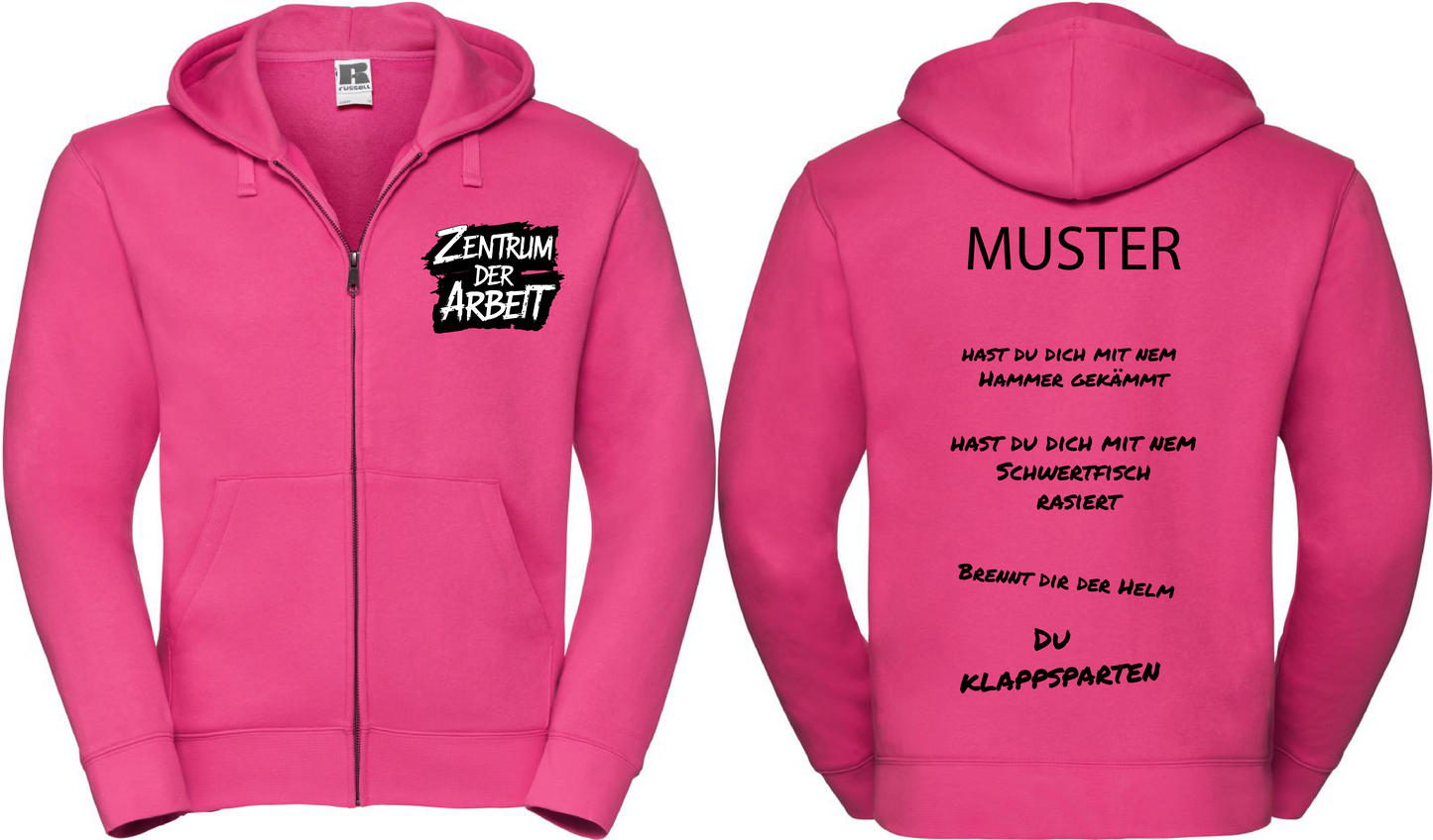 ZDA Sprüche Zipper (Kapuzenjacke) Pink