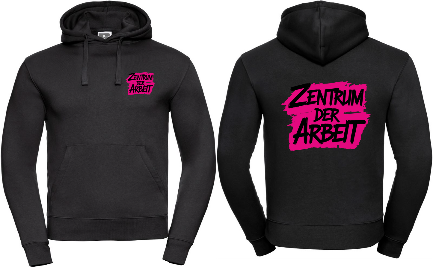 Hoodie Zentrum der Arbeit Logo