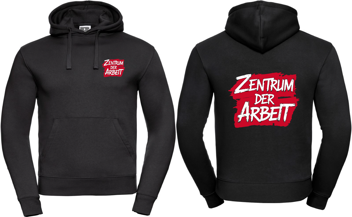 Hoodie Zentrum der Arbeit Logo