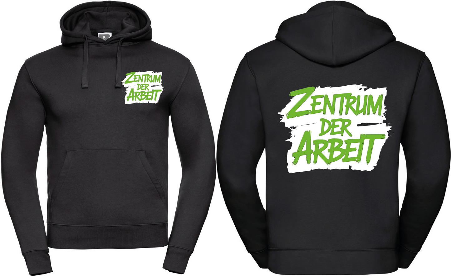 Hoodie Zentrum der Arbeit Logo