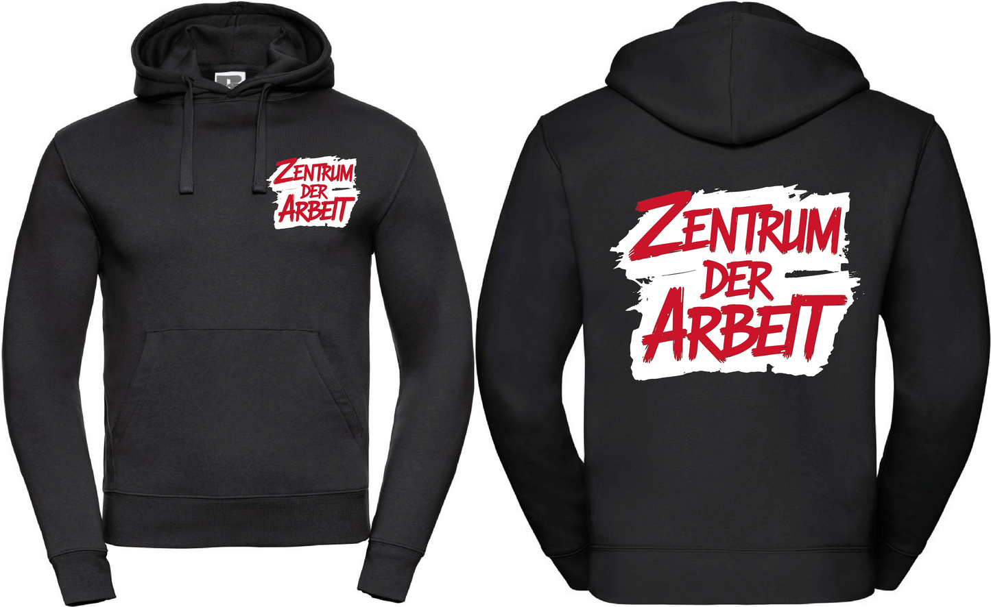 Hoodie Zentrum der Arbeit Logo