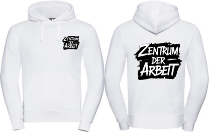 Hoodie Zentrum der Arbeit Logo Weiß & Pink