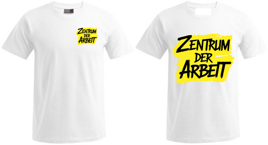 Zentrum der Arbeit Logo T-Shirts (Weiß)