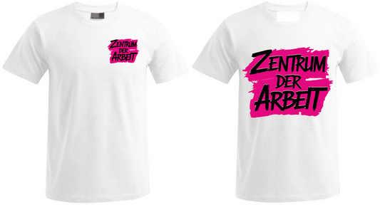 Zentrum der Arbeit Logo T-Shirts (Weiß)