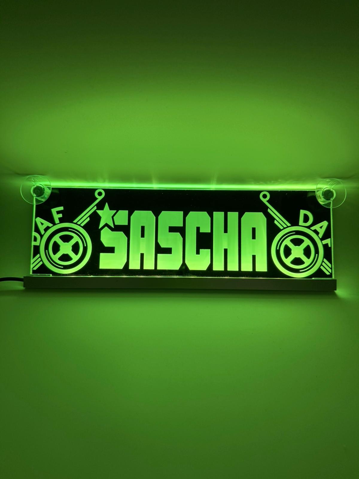 LED Namensschild 30cm via UV Druck